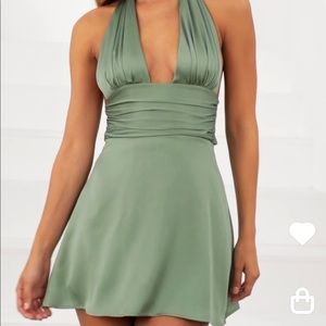 Satin short dress from Lucy in the Sky, size medium